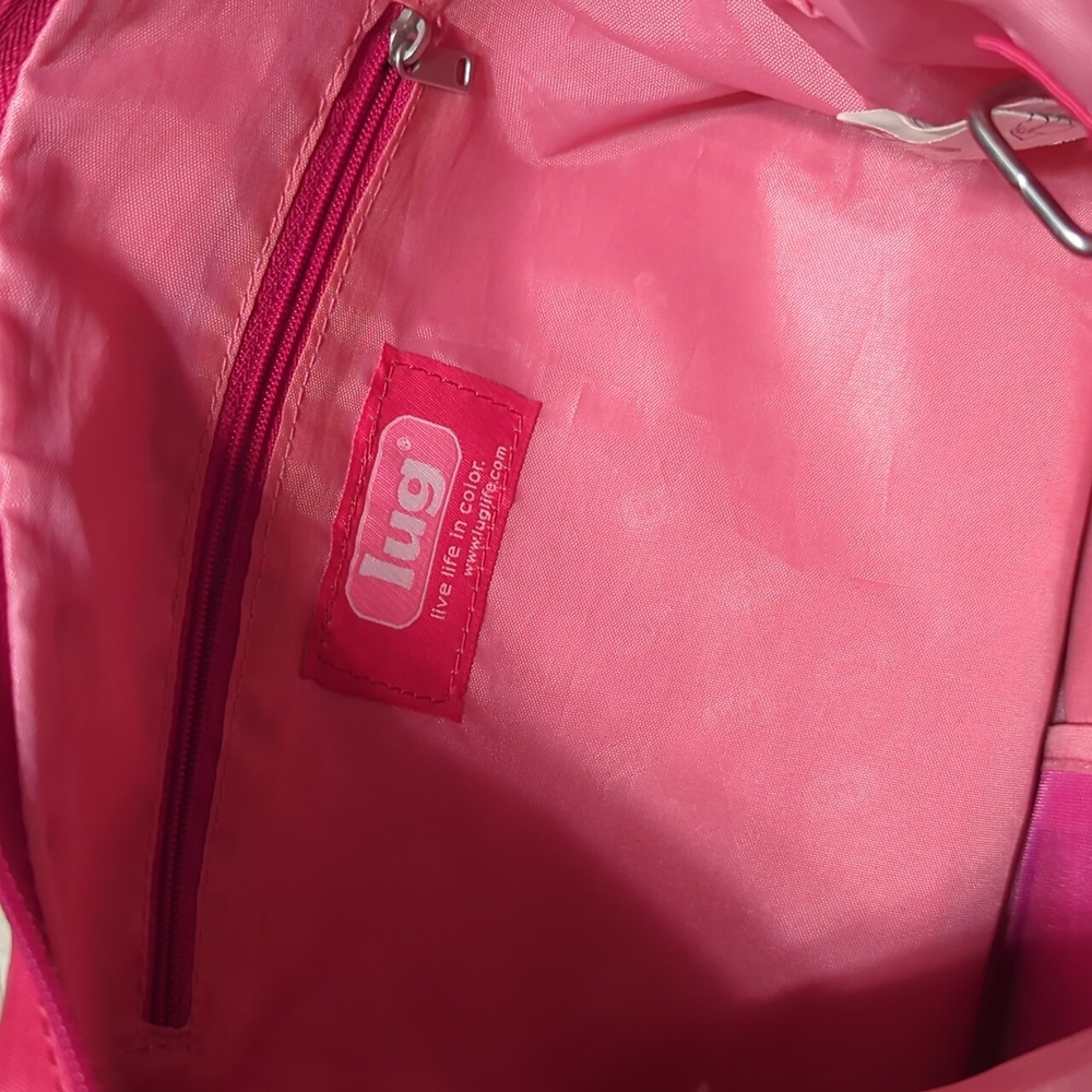 LUG PINK RASPBERRY LARGE CABLE CAR SHOULDER BAG PURSE TOTE - Picture 13 of 15